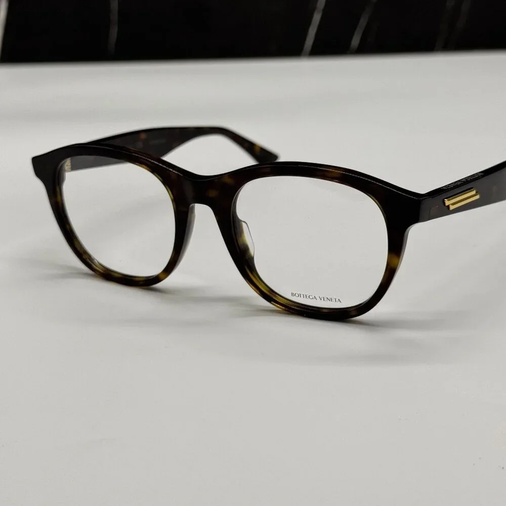 NEW BOTTEGA VENETA BV1130OA 002 HAVANA ROUND WOMEN EYEGLASSES